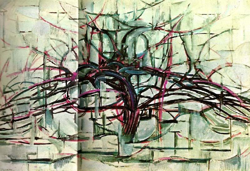 Piet Mondrian horisontellt trad oil painting image